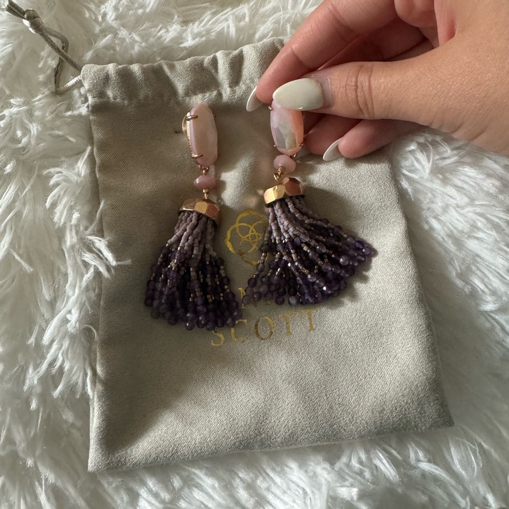 Purple Kendra Scott earrings